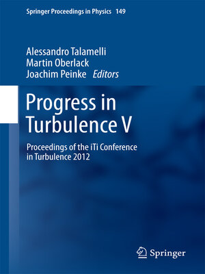 cover image of Progress in Turbulence V